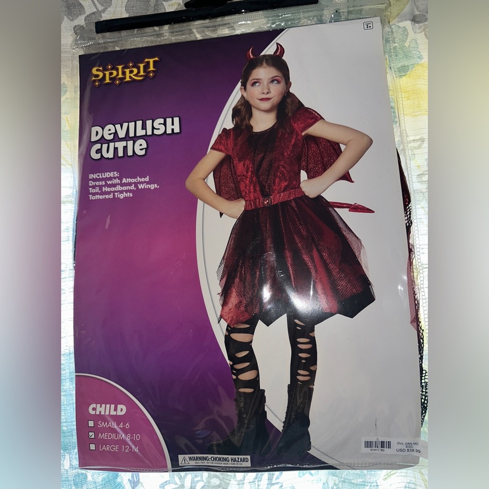 Girls (8-10) Devilish Cutie Costume